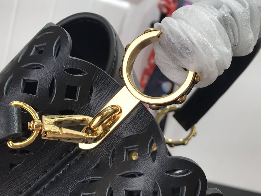 Louis Vuitton Capucines BB Cutout Leather Bag Replica Black M57228