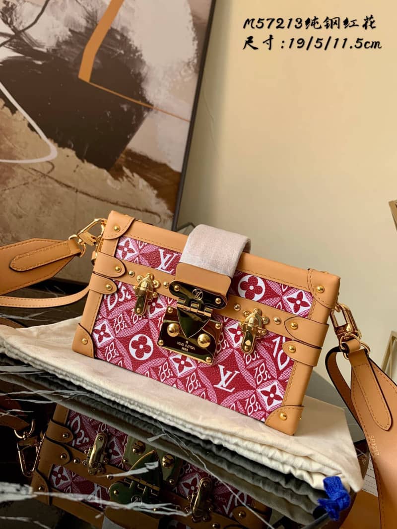 Louis Vuitton Since 1854 Petite Malle Replica Bag Red M57212