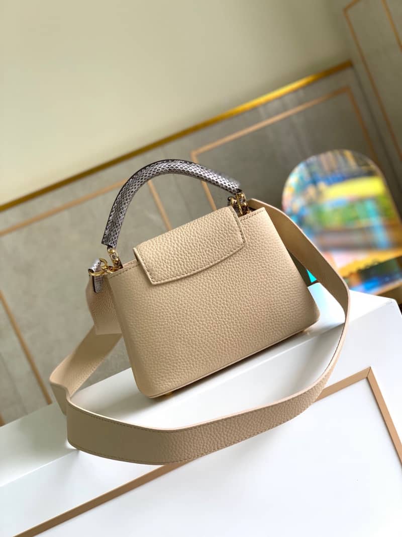 Louis Vuitton Capucines Mini Replica Bag Apricot M55921