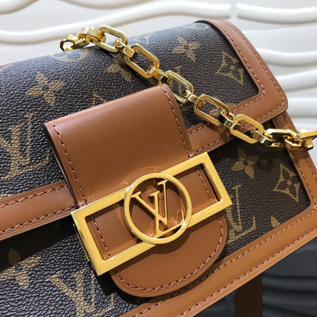 Louis Vuitton Reverse Monogram Dauphine MM M45958 Shoulder Bag Replica