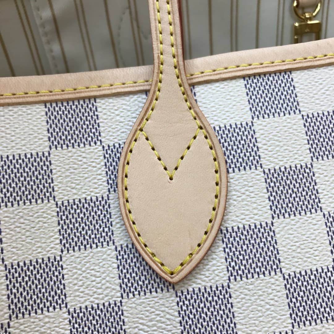 Louis Vuitton Neverfull GM Damier Azur Tote Replica White N40990