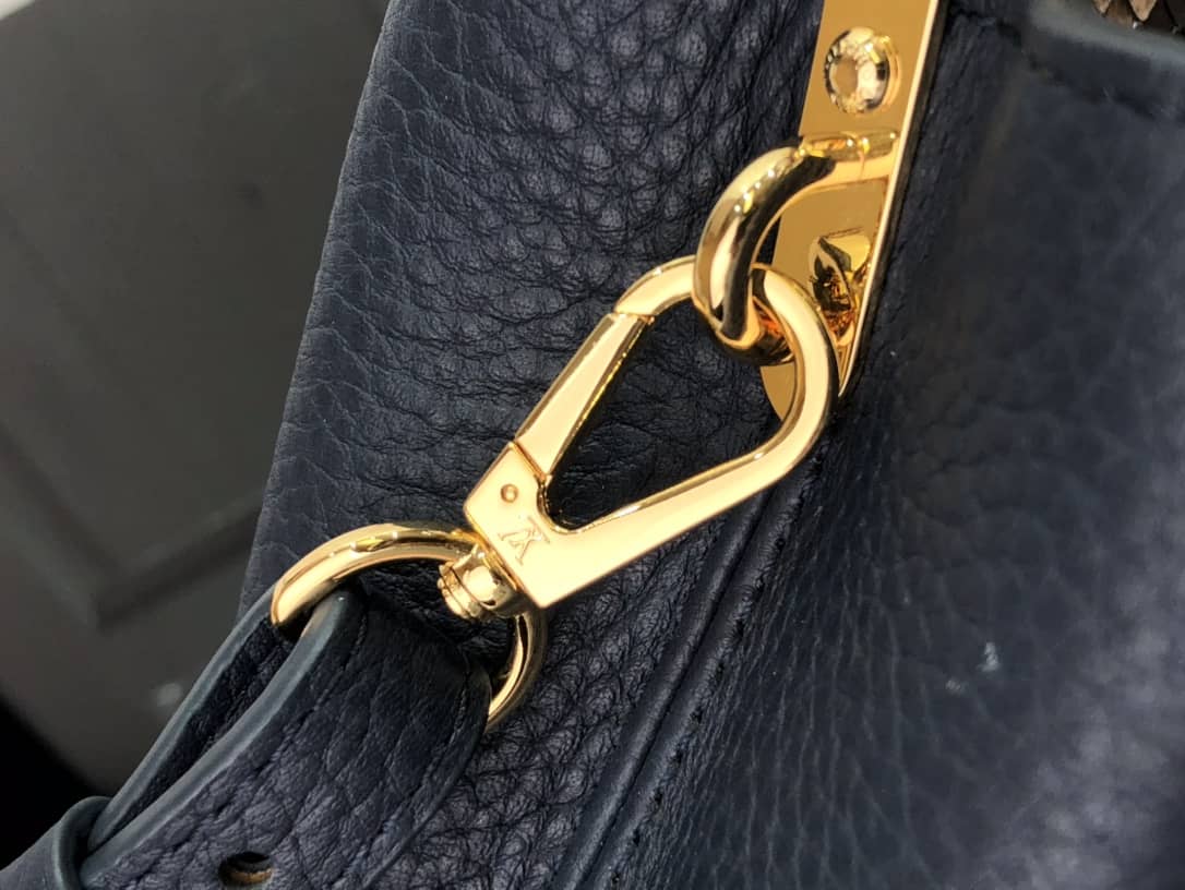 Louis Vuitton Capucines Embroidery Replica Bag Blue M48865