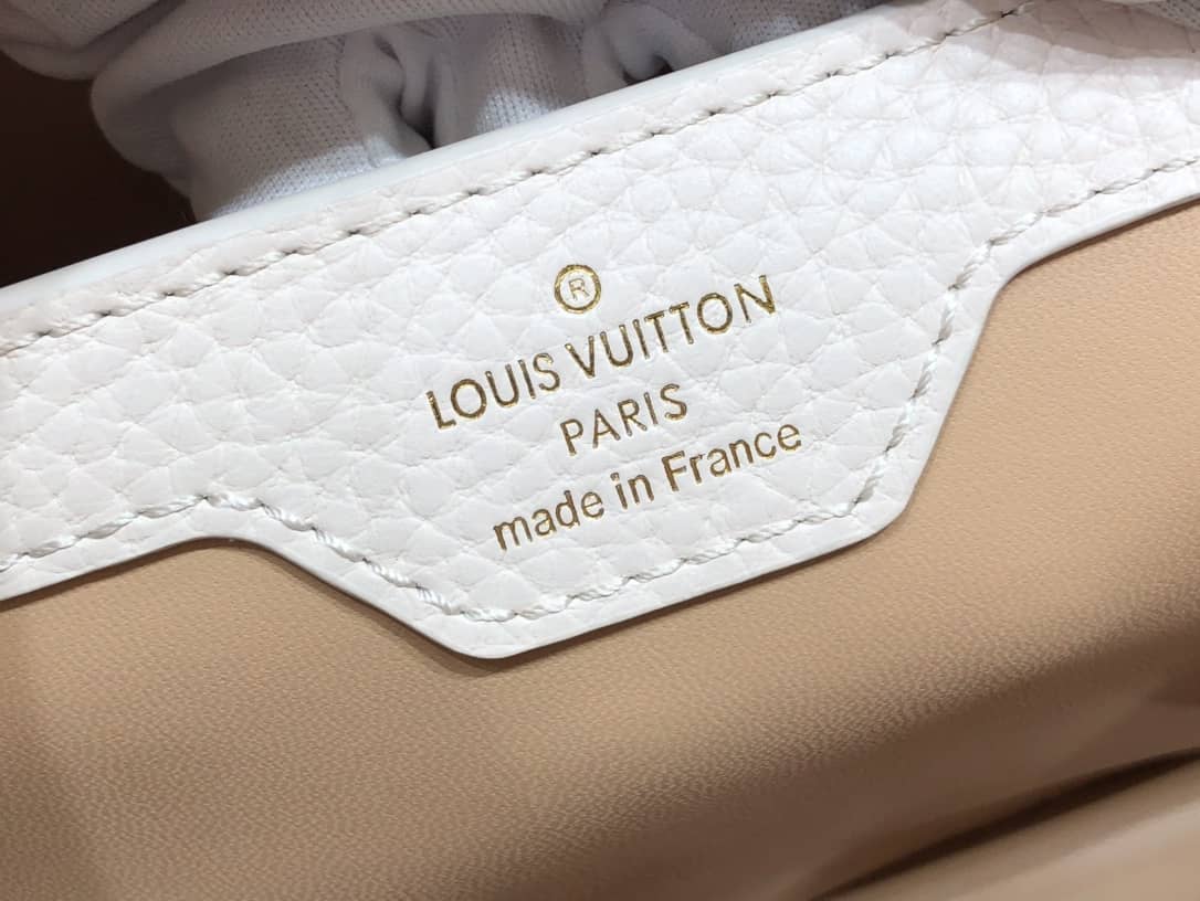 Louis Vuitton Capucines Embroidery Replica Bag Beige M48865