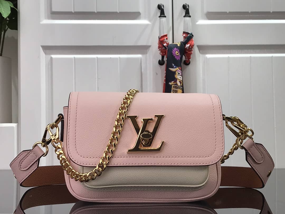 Louis Vuitton Lockme Chain PM Replica Handbag Pink M57073