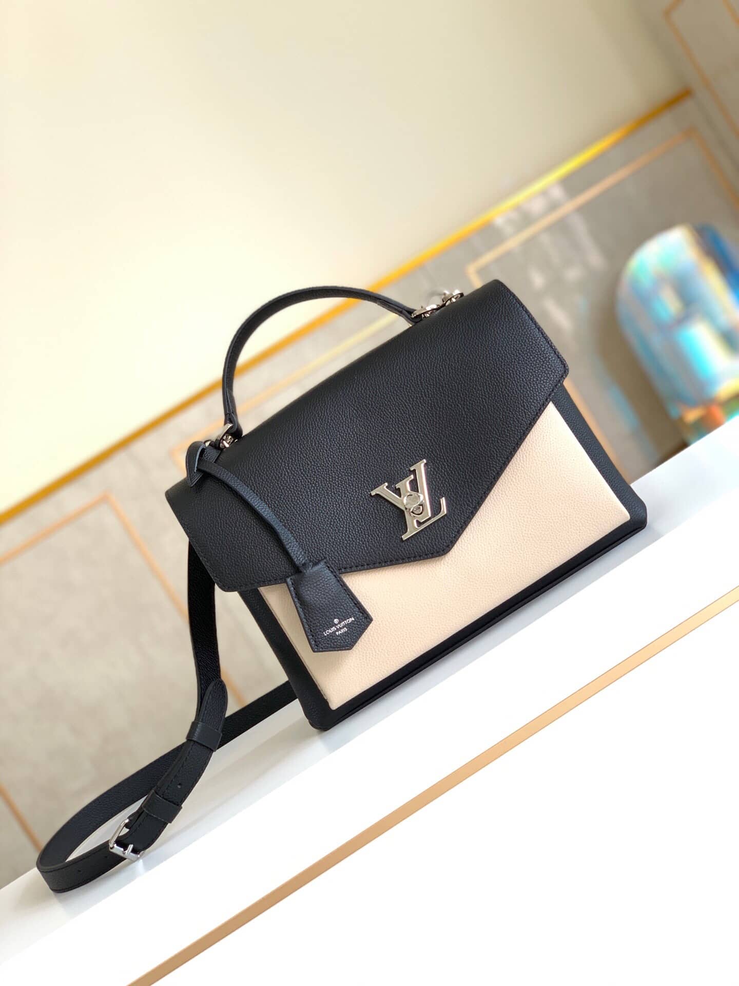 Louis Vuitton My Lockme Vanille Leather Crossbody Bag Replica M54878