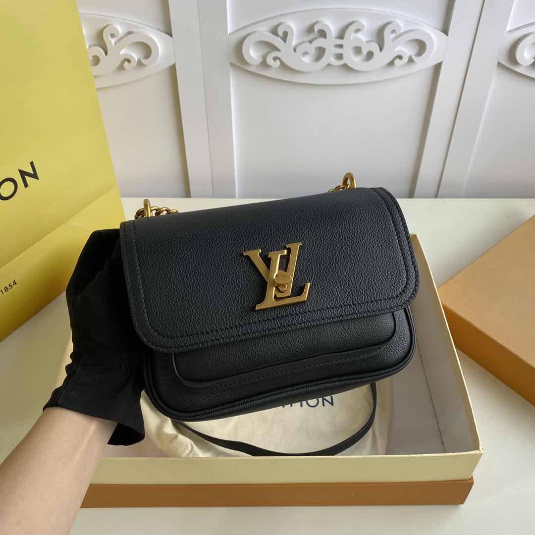 Louis Vuitton Lockme Chain PM Replica Handbag Black M57073