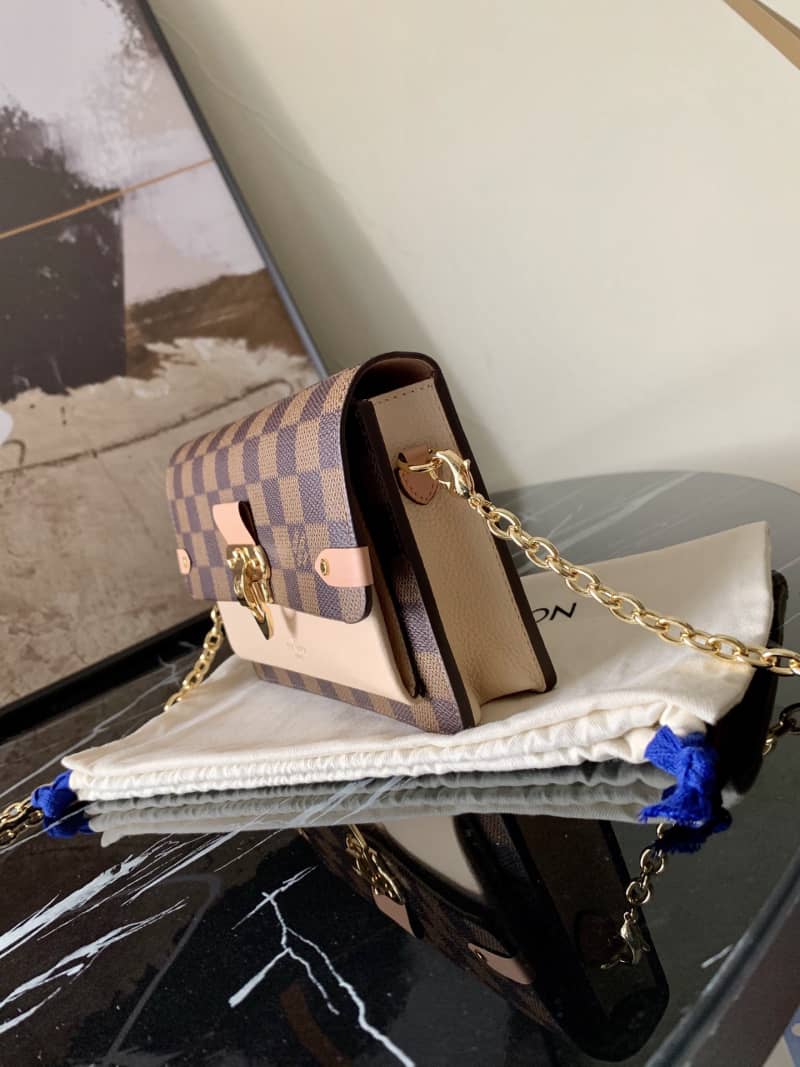 Best Replica Louis Vuitton Vavin Chain Wallet Damier Ebene Replica Bag N60237(ColaReps)