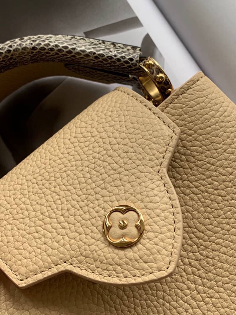 Louis Vuitton Capucines Mini Replica Bag Apricot M55921