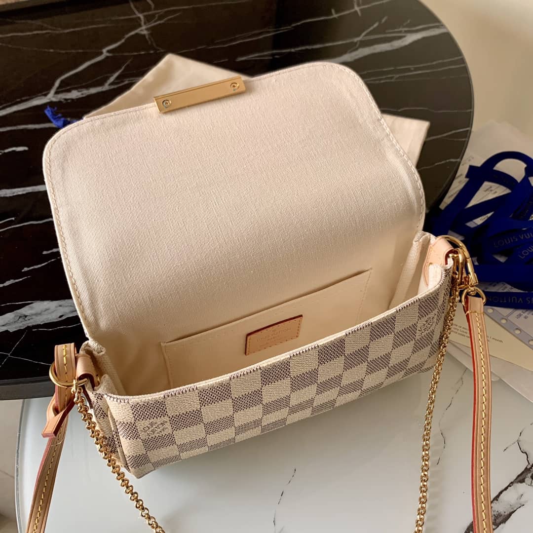 Louis Vuitton Favorite MM Demier Azur Chain Replica Handbag N41275