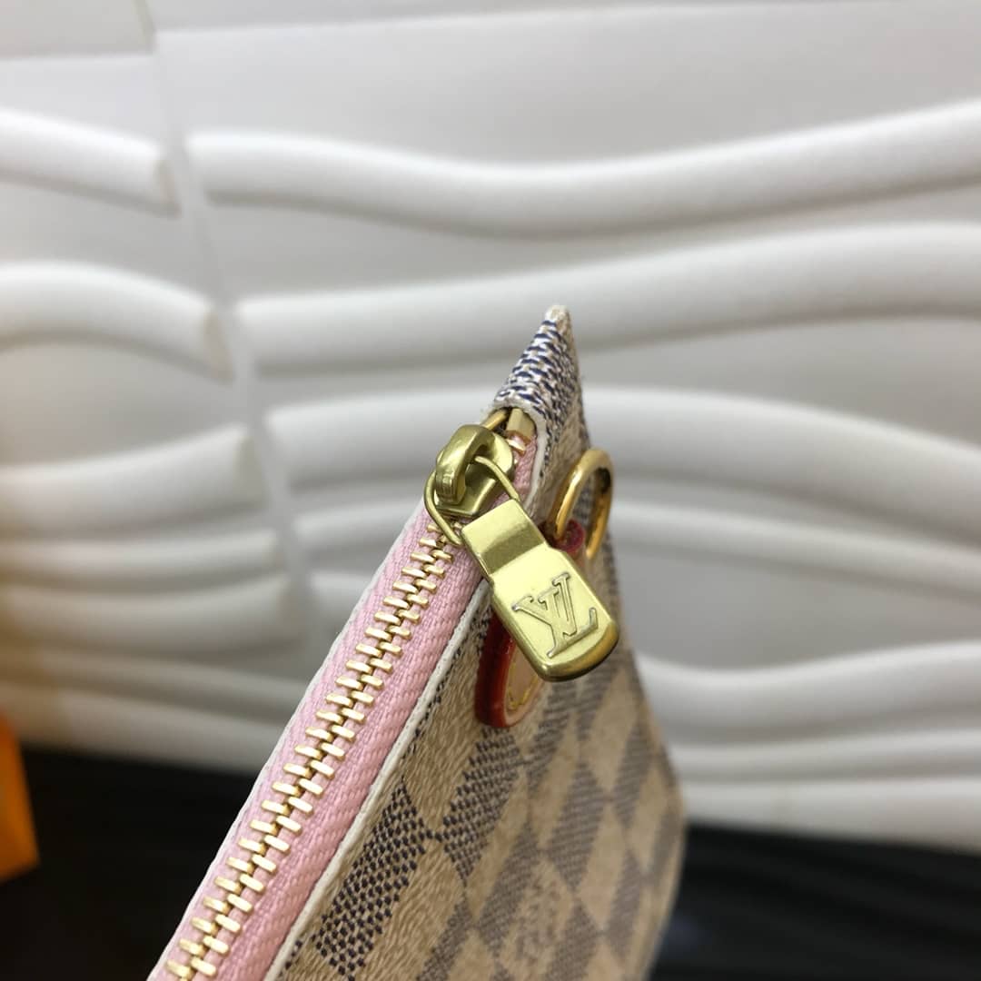 Louis Vuitton Neverfull MM Damier Azur Bag Replica Pink N40995