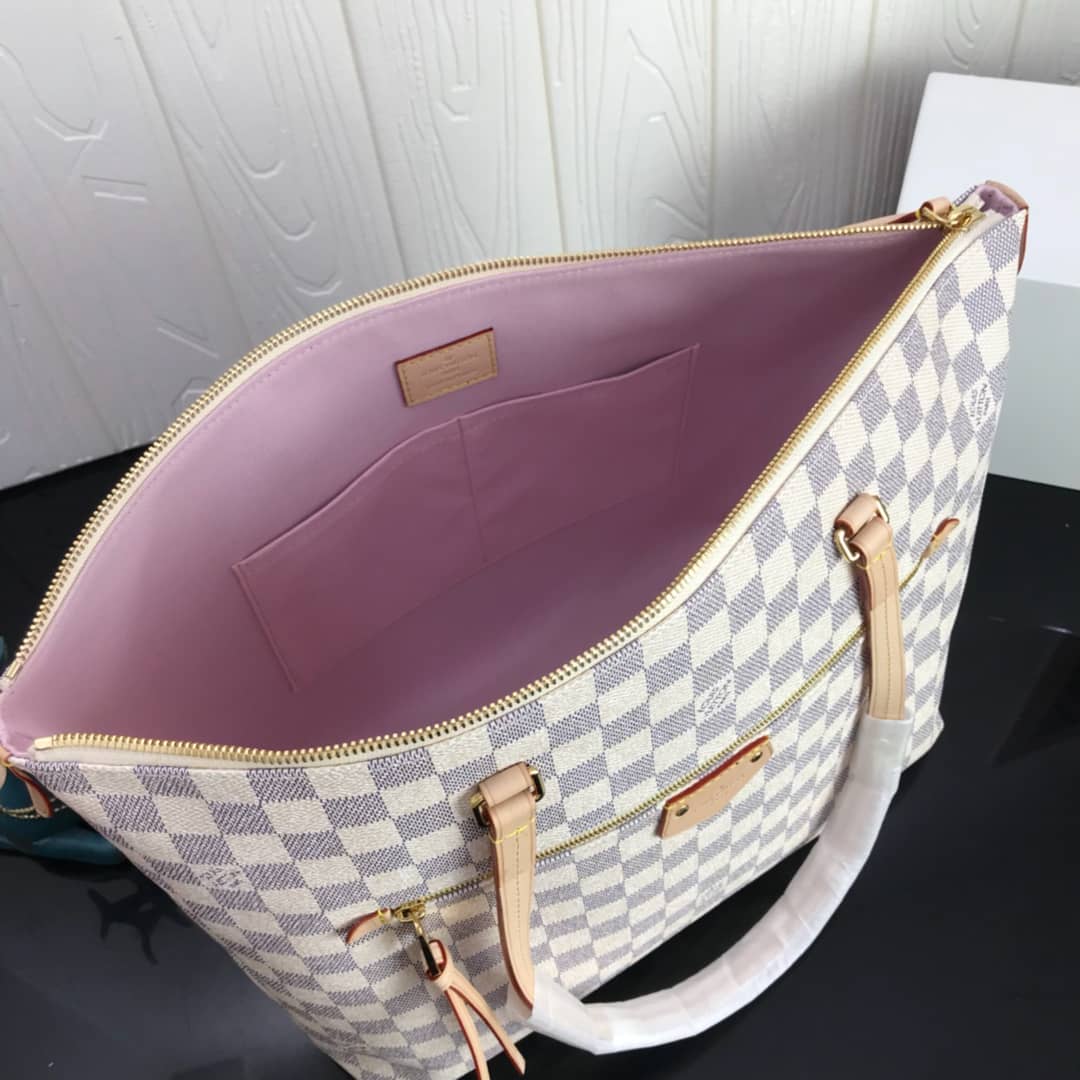 Louis Vuitton Damier Azur Jena MM Semi Tote Replica White M42267