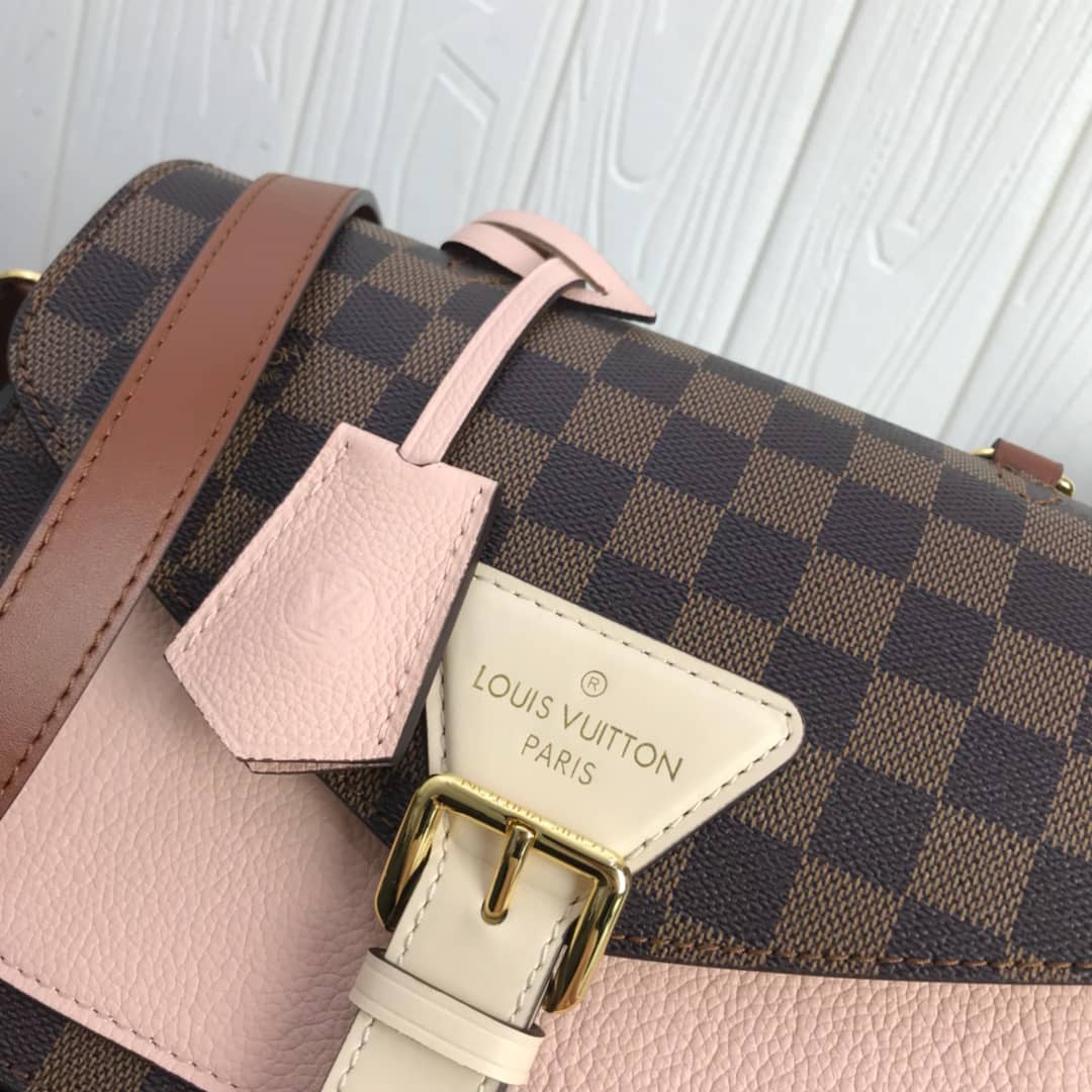 Louis Vuitton Damier Canvas Trendy Replica Crossbody Bag Pink N40146