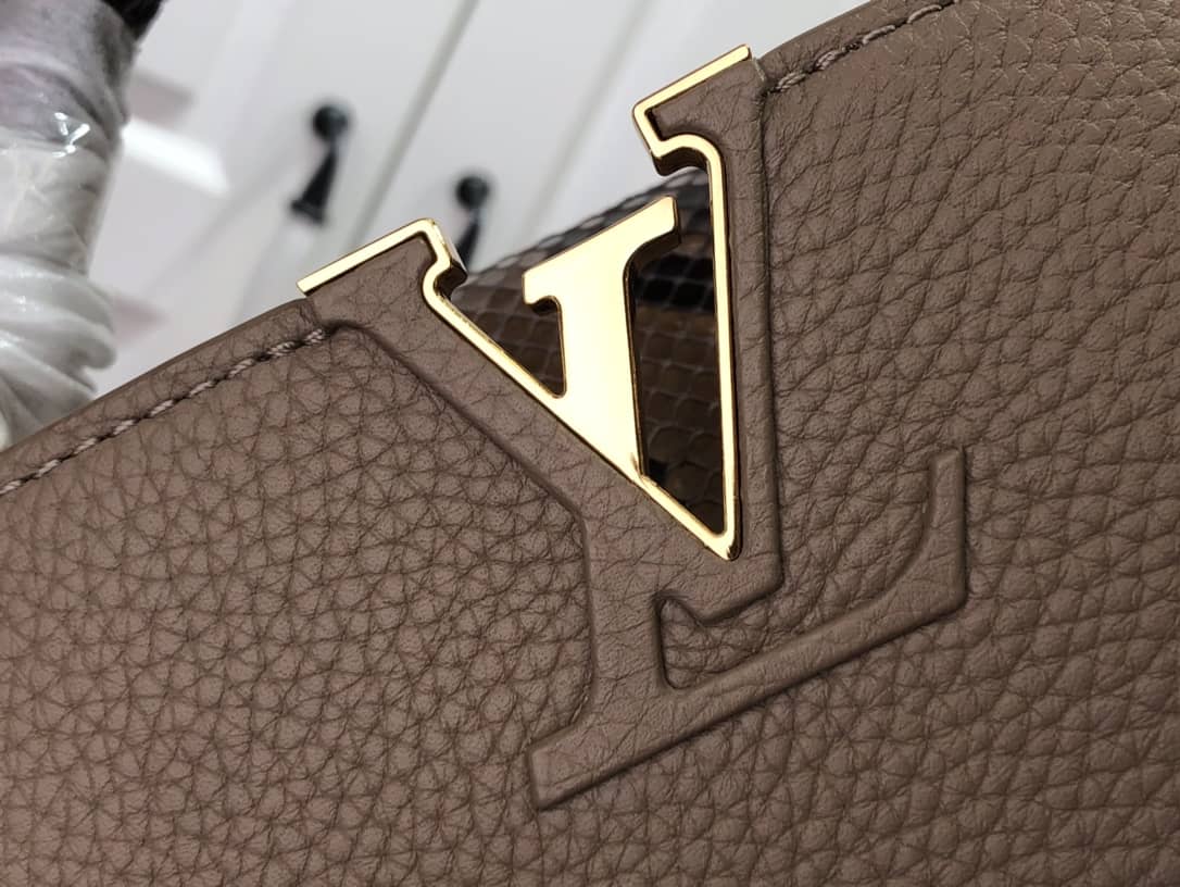 Louis Vuitton Capucines Embroidery Replica Bag Gray M48865