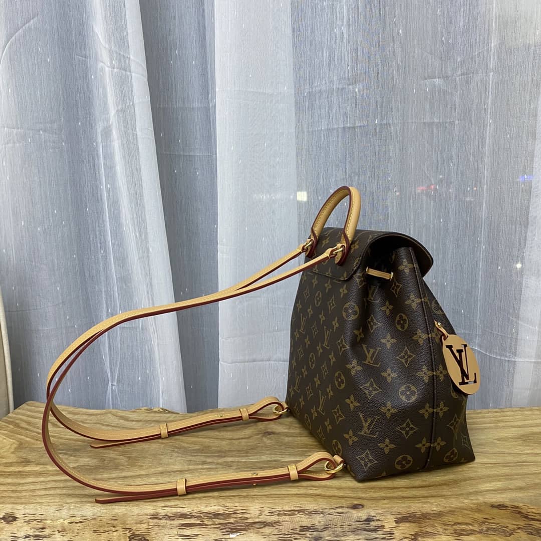 Best Replica Louis Vuitton Monogram Canvas Montsouris BB Replica Bag M45516 Brown(ColaReps)