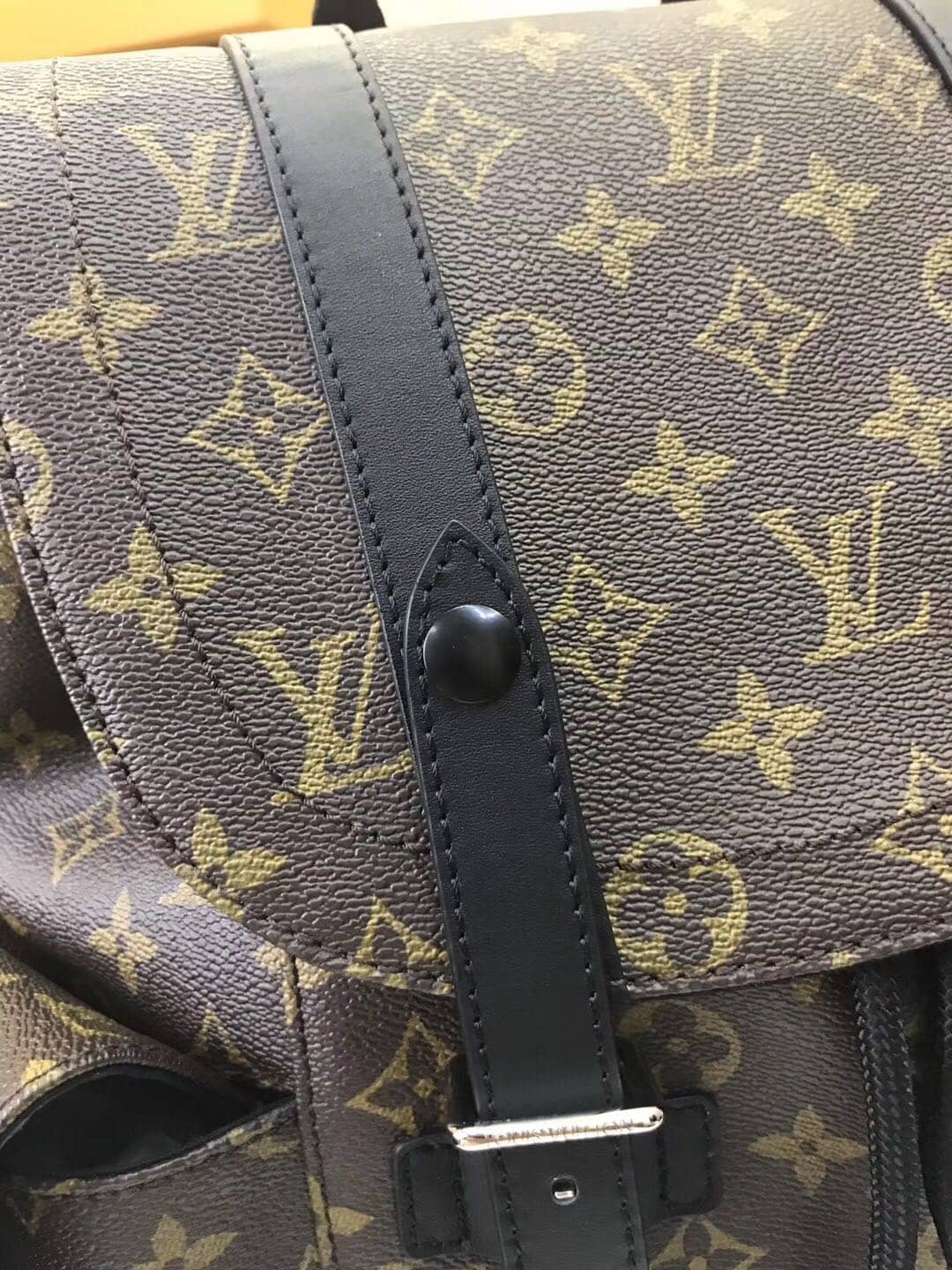Louis Vuitton Christopher PM Monogram Macassar Canvas Leather Replica Backpack M43735