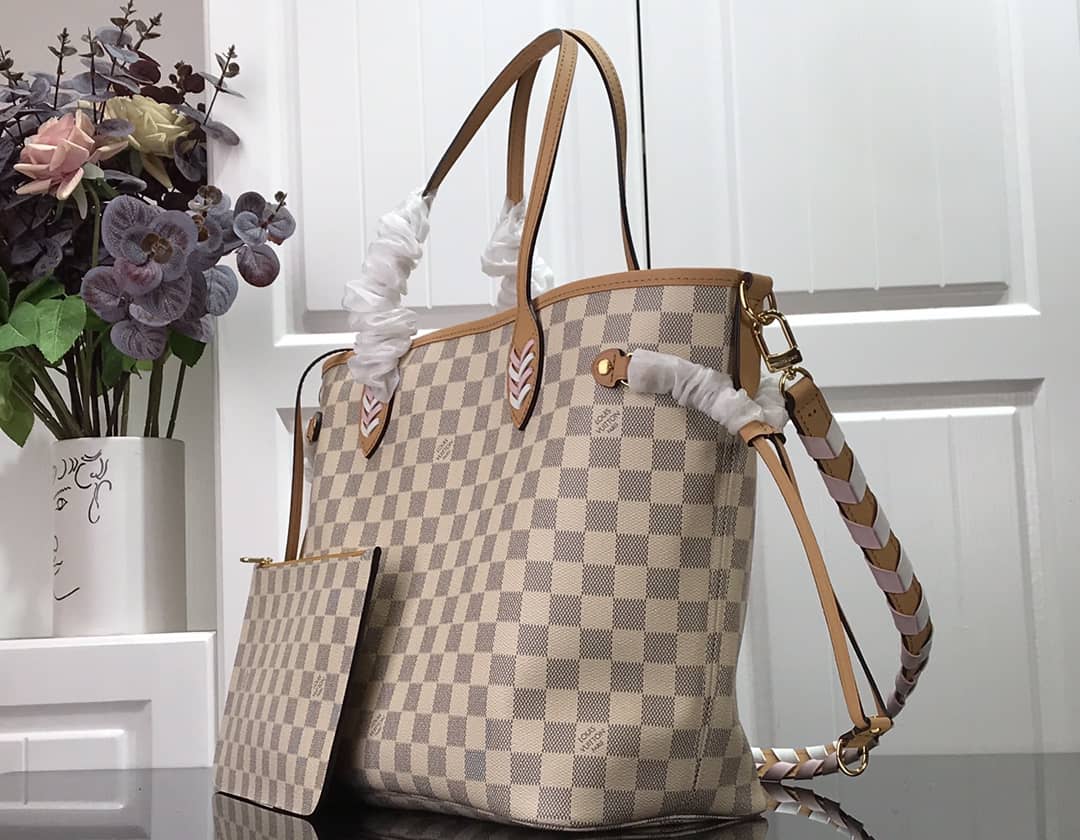 Louis Vuitton Neverfull MM Damier Azur Bag Replica N50047
