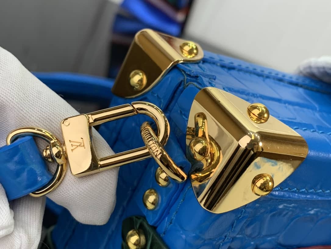 Louis Vuitton Petite Malle Monogram Canvas Replica Bag Blue M40273