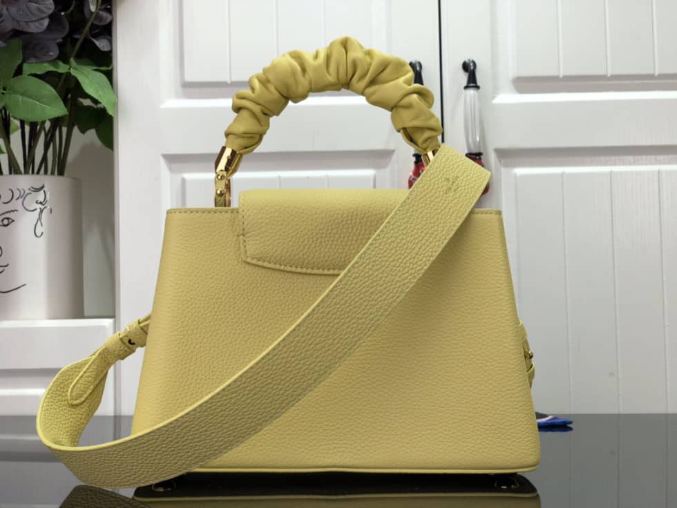 Louis Vuitton Capucines BB Taurillon Leather Bubble Yellow M58694 Replica Shoulder Bag