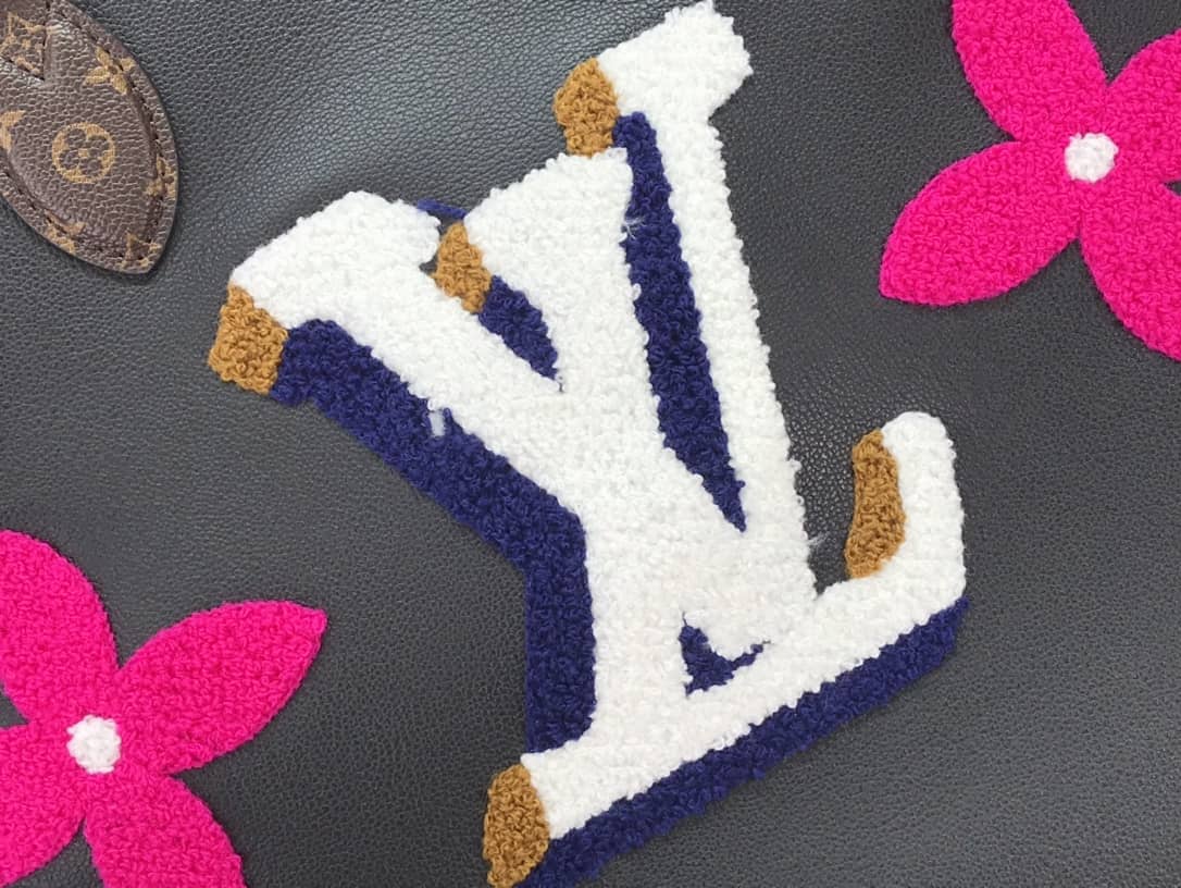 Louis Vuitton Onthego GM Leather Shearling Bag Black Replica M56958