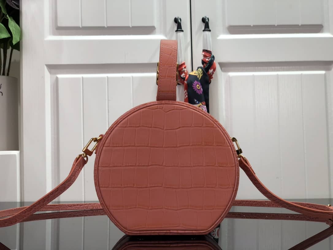 Louis Vuitton Petite Boite Chapeau Crocodilien Brillant Replica Bag Pink N93597