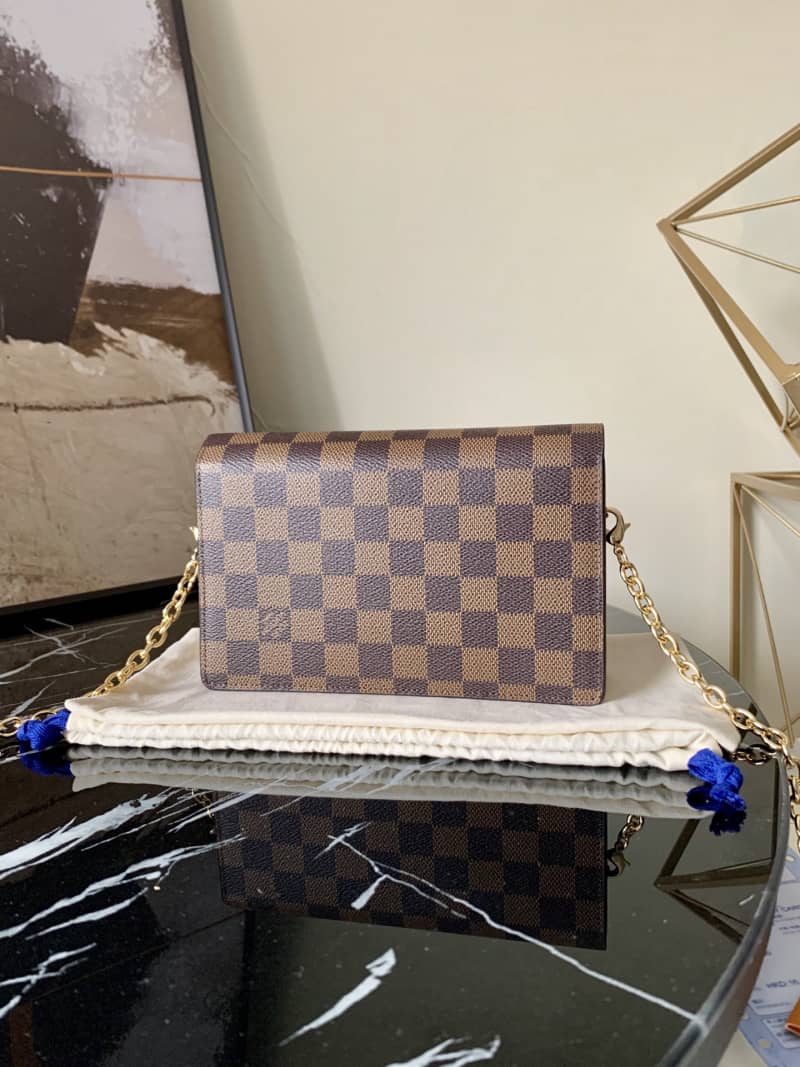 Louis Vuitton Vavin Chain Wallet Damier Ebene N60222 Replica