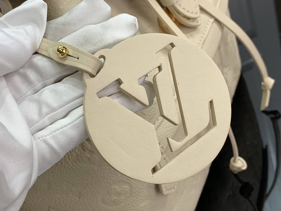 Louis Vuitton Ann Platt Montsouris PM Noir Leather Replica Backpack Beige M45205
