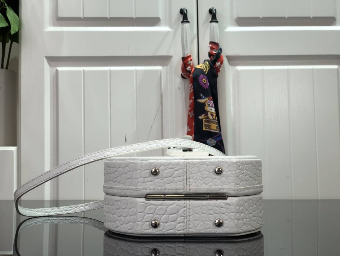 Louis Vuitton Petite Boite Chapeau Crocodilien Brillant Replica Bag White N93597