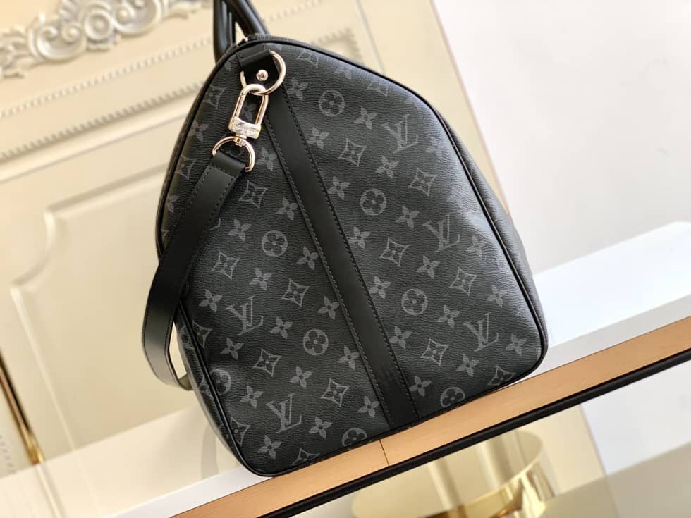 LV Duffle Bag Replica Keepall Bandouliere Duffle 55 Canvas Black M40605