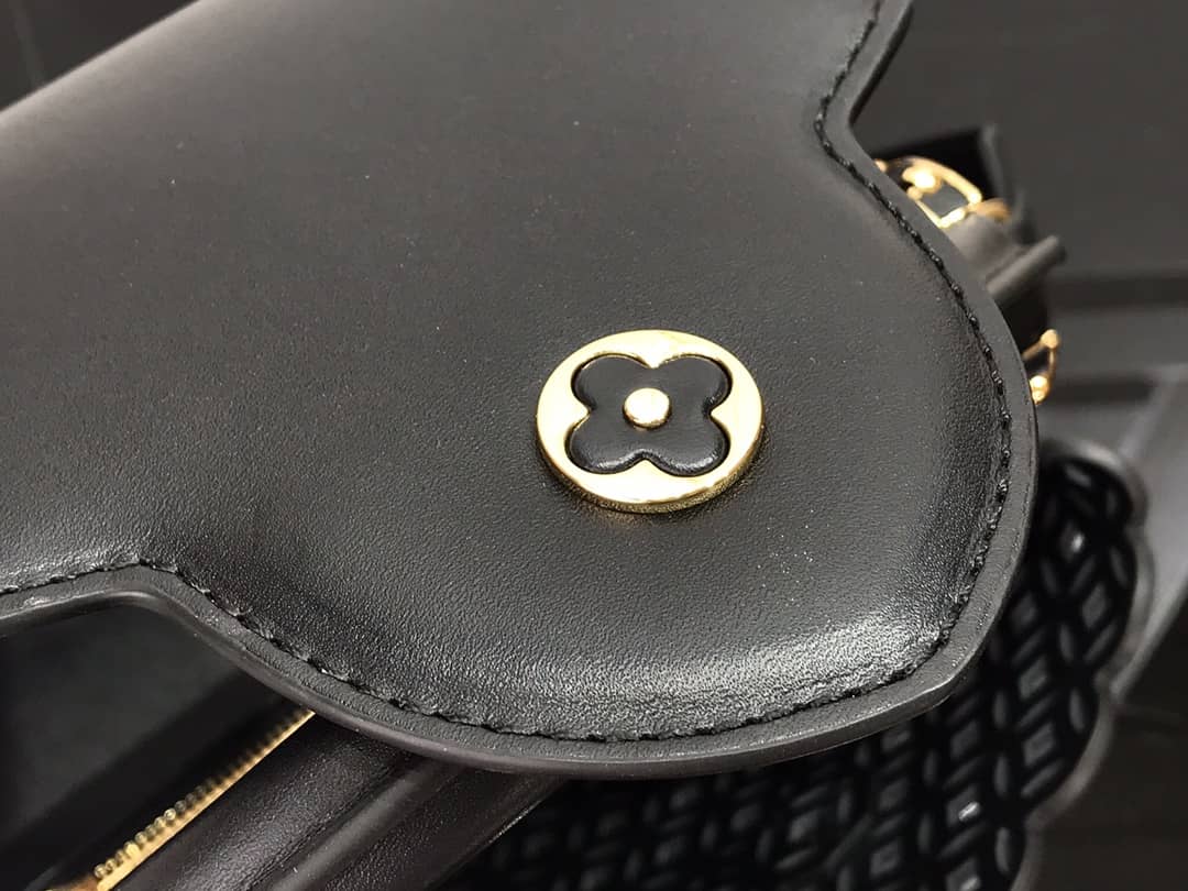 Louis Vuitton Capucines BB Cutout Leather Bag Replica Black M57228