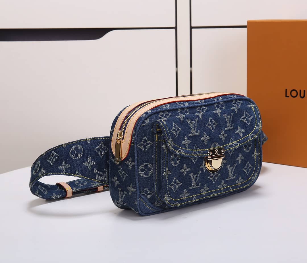 LV Bum Bag Dupe Monogram Denim  M44466
