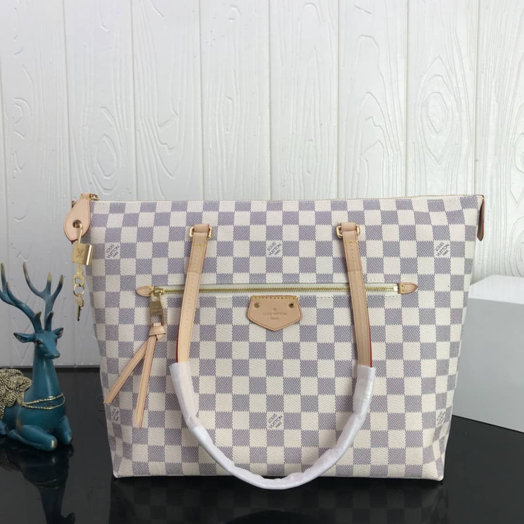 Louis Vuitton Damier Azur Jena MM Semi Tote Replica White M42267