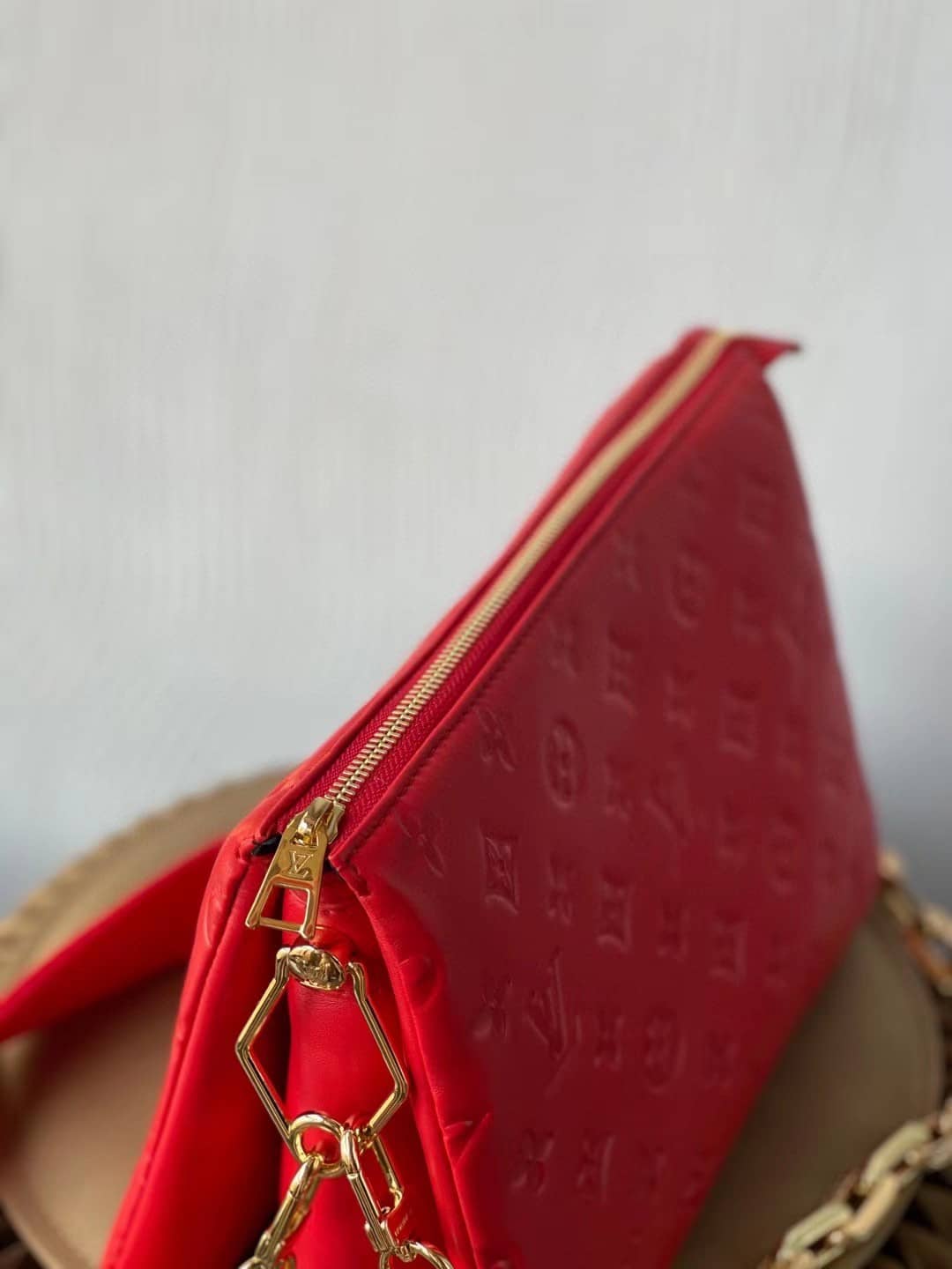 Louis Vuitton Coussin PM Gold Chain Rouge Red M57792 Replica Shoulder Bag