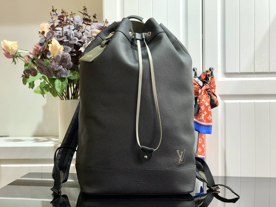 Louis Vuitton Noe Replica Backpack Black Taurillon Leather M55171