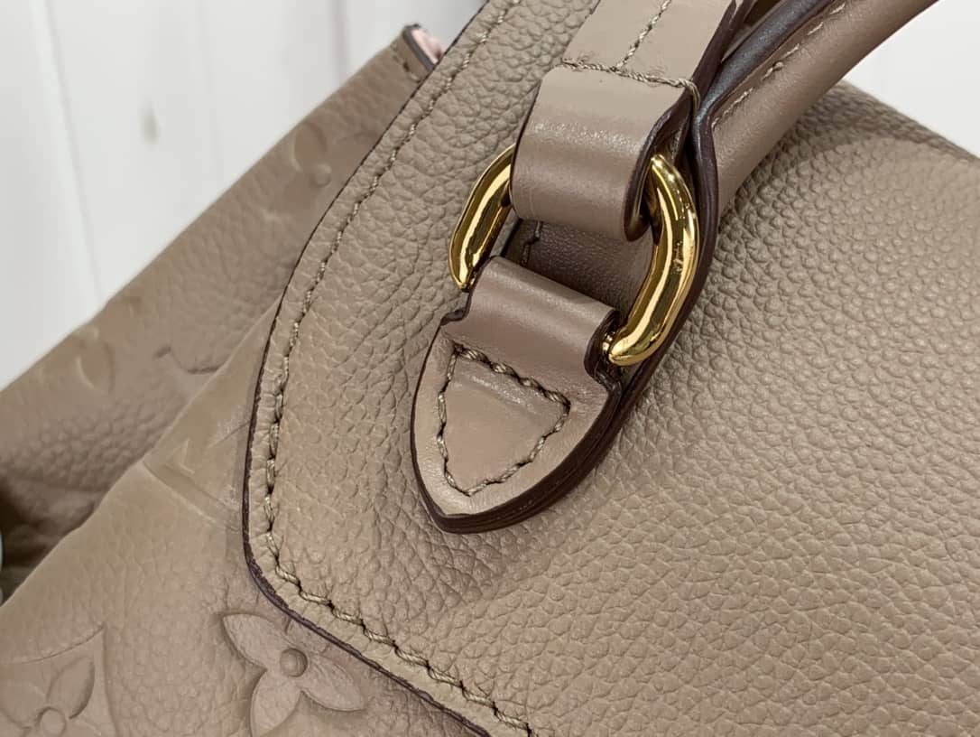 Louis Vuitton Ann Platt Montsouris PM Noir Leather Replica Backpack Beige M45205