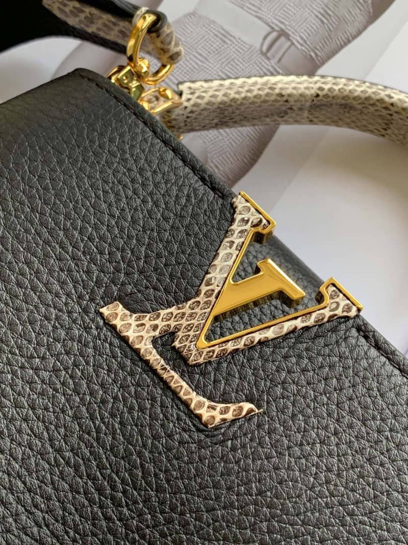 Louis Vuitton Capucines Mini Replica Bag Black M55921