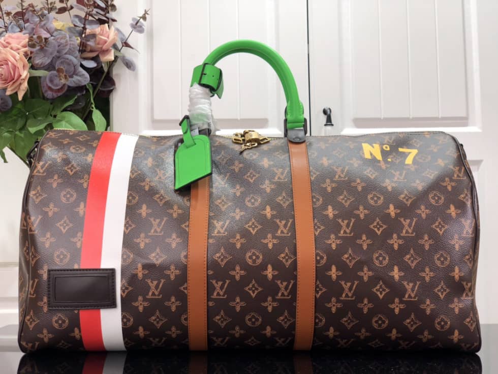 LV Duffle Bag Replica Keepall Bandouliere 55 Virgil Abloh’s Trunk M59661