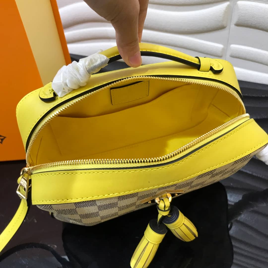 Louis Vuitton Damier Saintonge Replica Camera Bag Yellow N40154