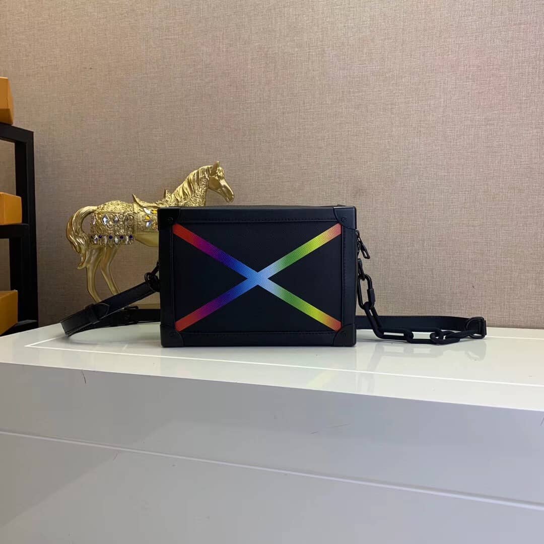 Louis Vuitton Soft Trunk Taiga Leather Rainbow Replica M30341
