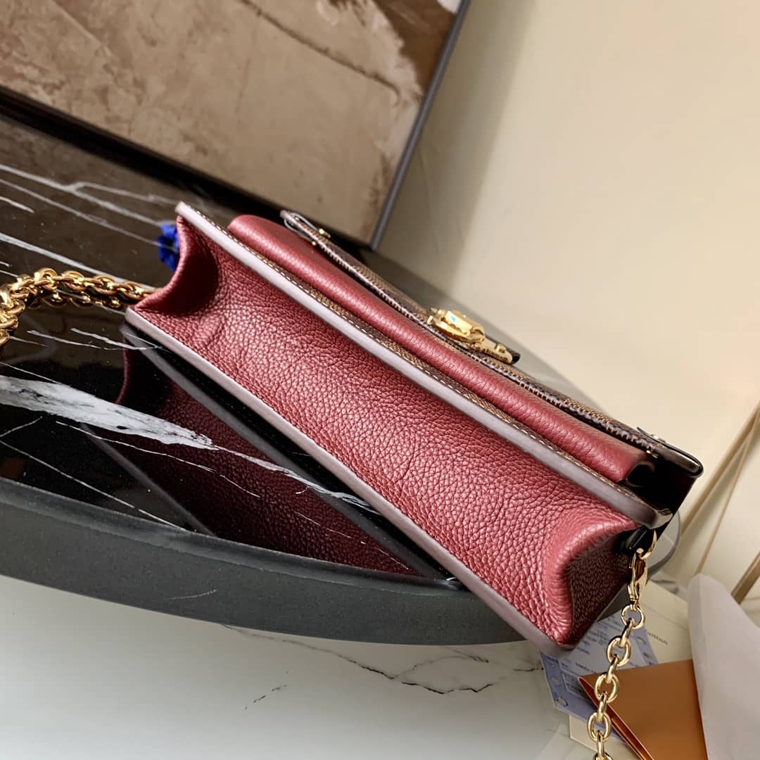 Louis Vuitton Vavin Chain Wallet Damier Ebene N60222 Replica