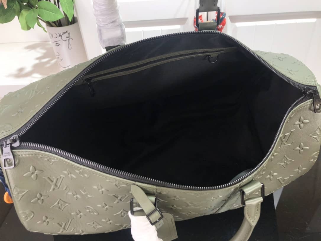 Louis Vuitton Keepall Bandouliere x Nigo Monogram Replica Stripes Green M40567
