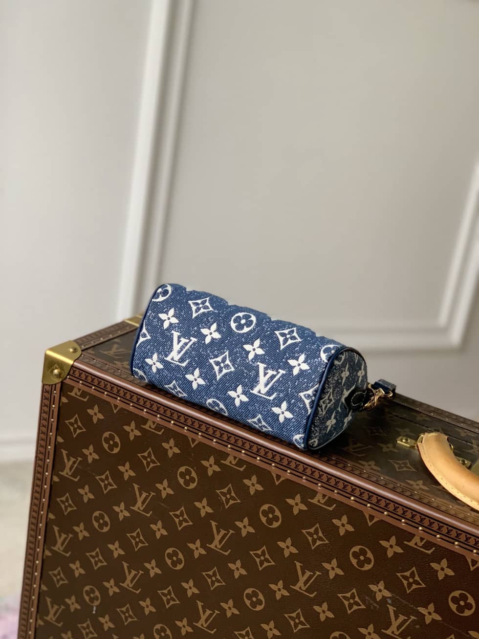 Louis Vuitton Crossbody Dupe Nano Speedy Denim Leather M81168 (ColaReps)