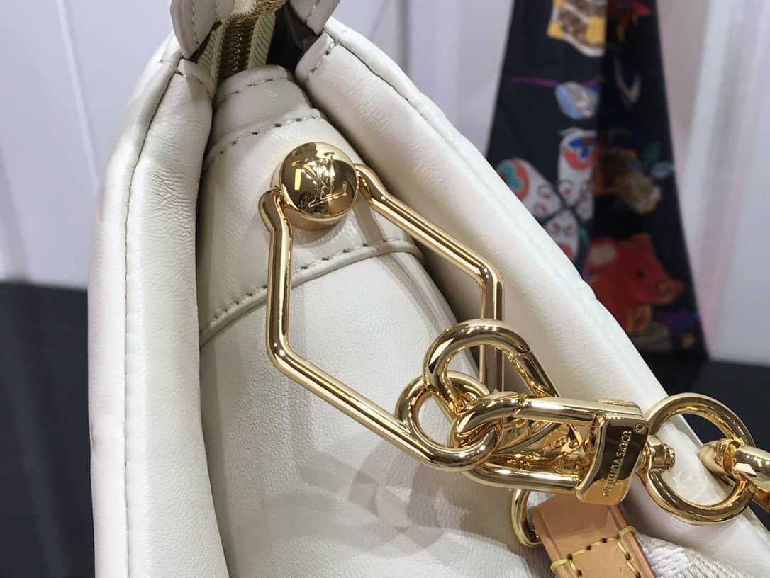 Louis Vuitton Cream Coussin PM Monogram Embossed Lambskin Replica Bag White M57793