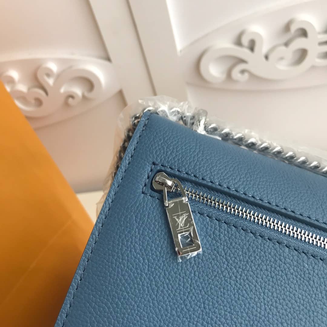 Louis Vuitton MyLockMe BB Calf Chain Replica Shoulder Bag Blue White M51418