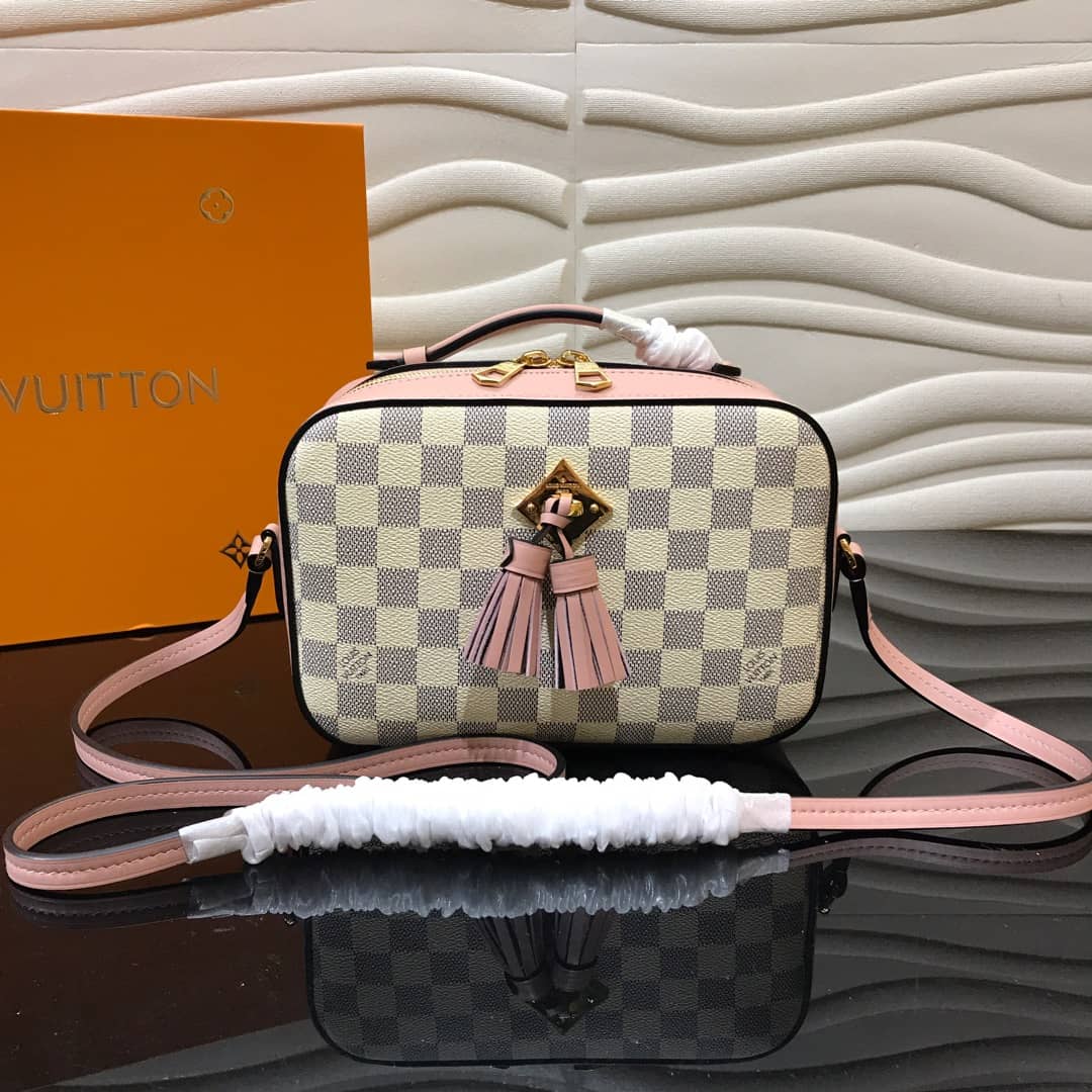 Louis Vuitton Damier Saintonge Replica Camera Bag Pink N40154