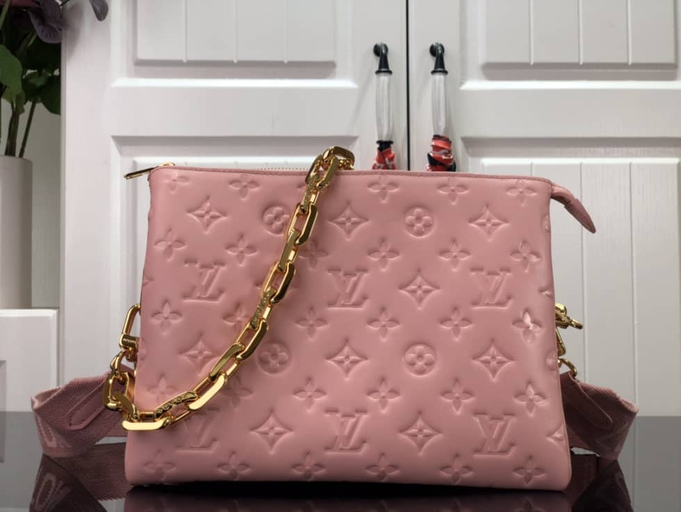 Louis Vuitton Embossed Lambskin Coussin PM Pink M58628 Replica Shoulder Bag