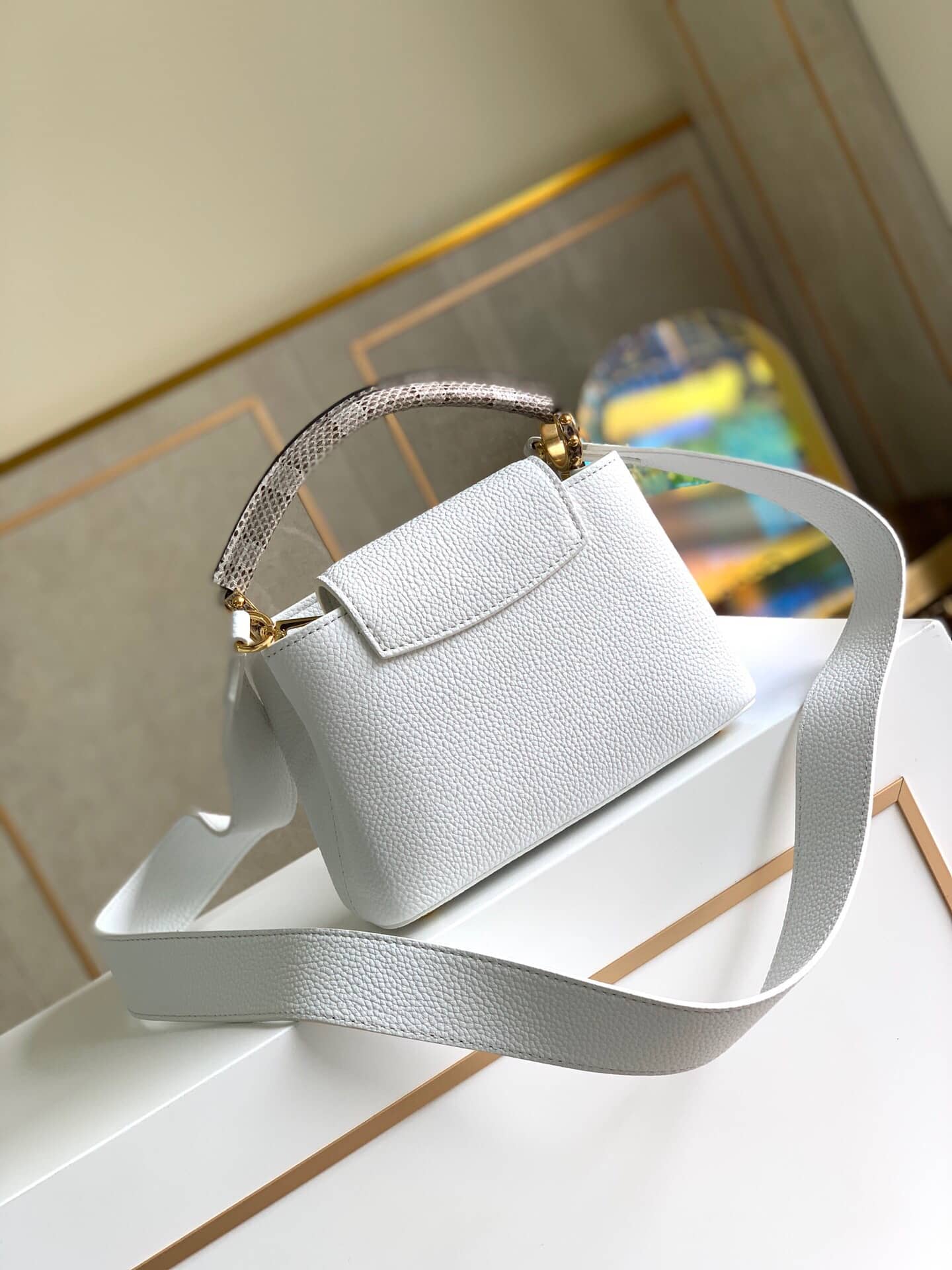 Louis Vuitton Capucines Mini Bag Replica White M55921