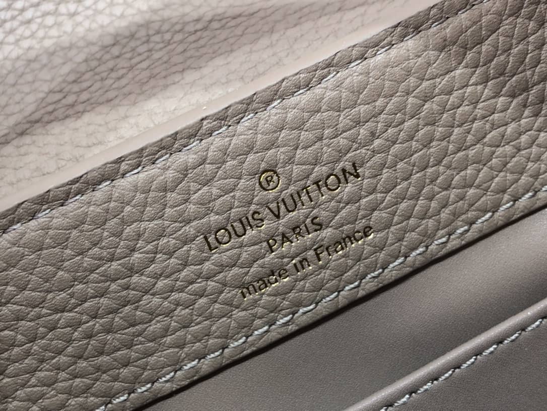 Louis Vuitton Capucines Embroidery Replica Bag Gray M48865
