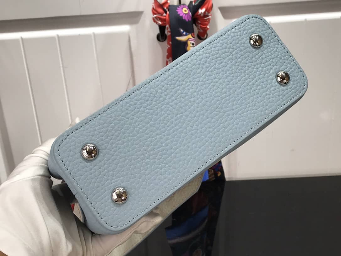 Louis Vuitton Capucines Mini Taurillon Leather Replica Bag Blue M57520