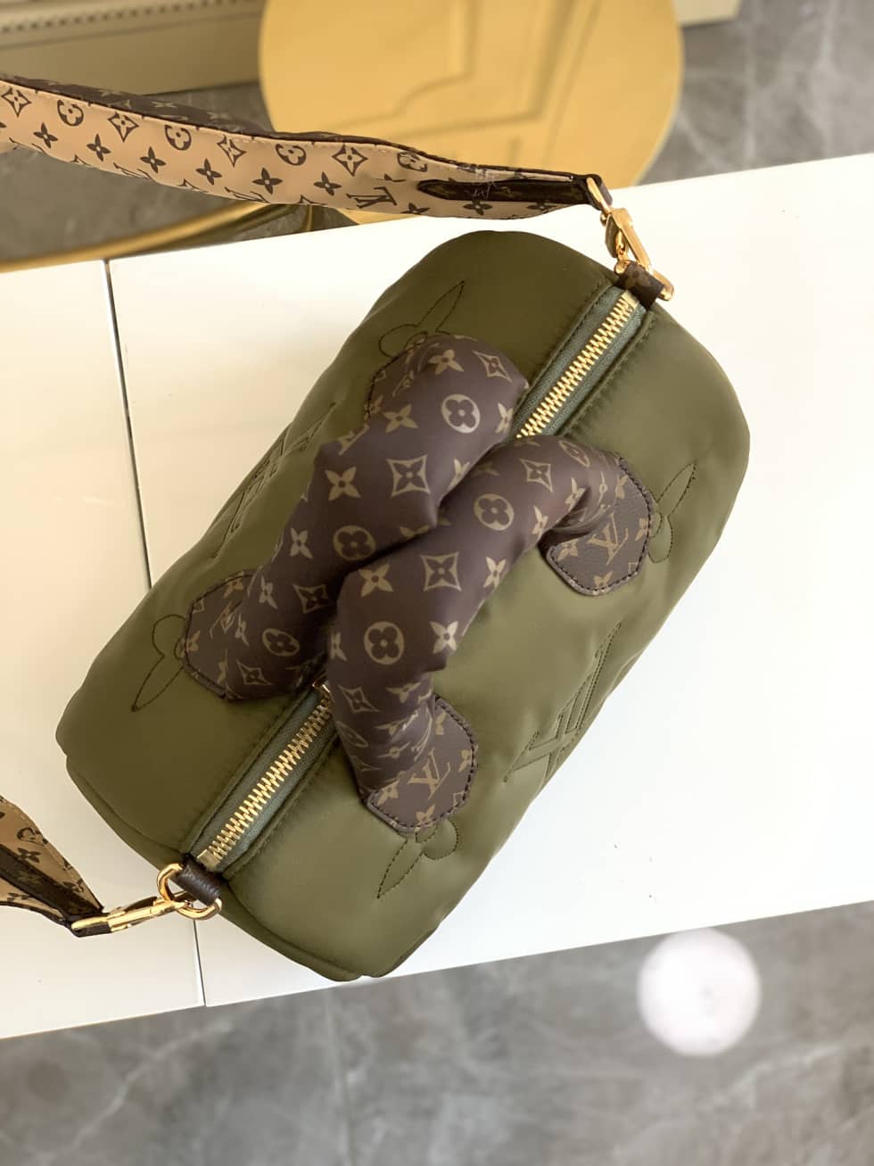 Louis Vuitton Replica Bags Speedy Bandouliere 25 Green M59009