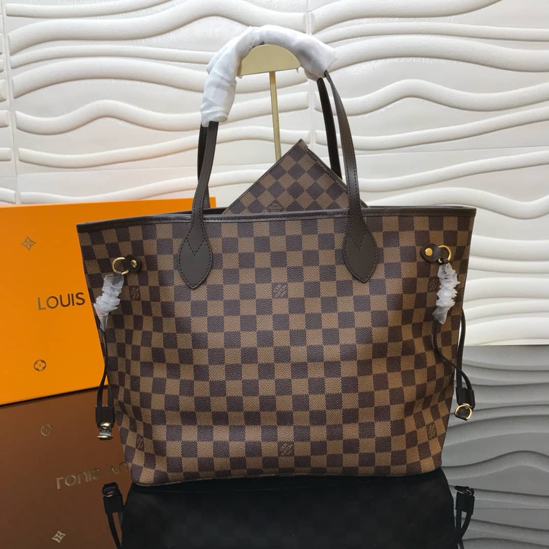 Louis Vuitton Neverfull MM Damier Ebene Bag Replica Red N40995